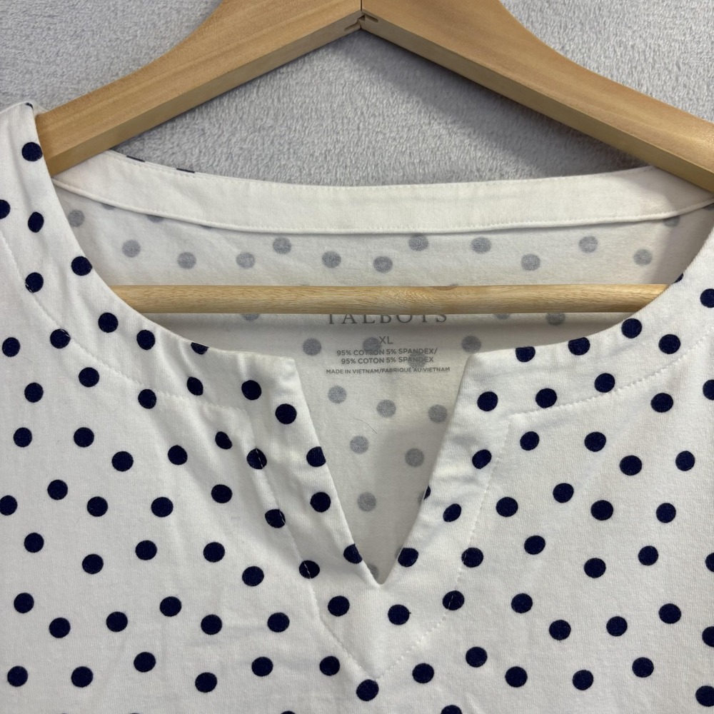 Lot Of 2 Talbots LOGO Lori Goldstein Tops Womens XL Button Up Dot Floral Stretch - Picture 5 of 12
